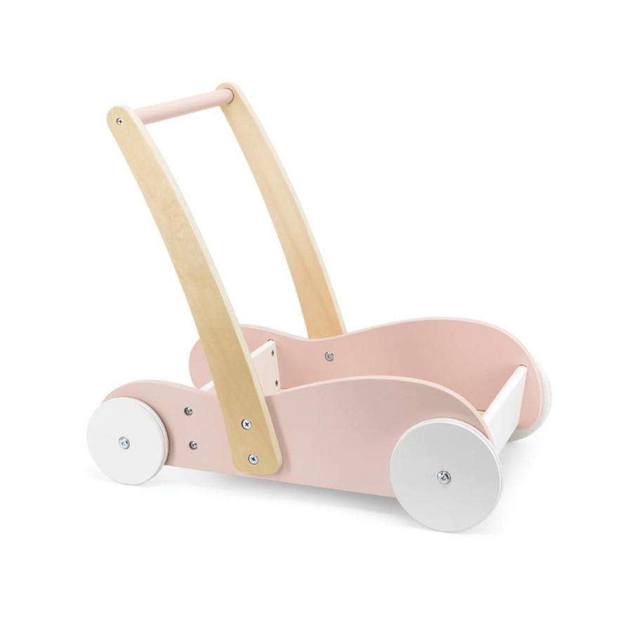 Wooden Toys CleverStuff Pull & Push Along Toys | Wooden Push Along Moover-Pink