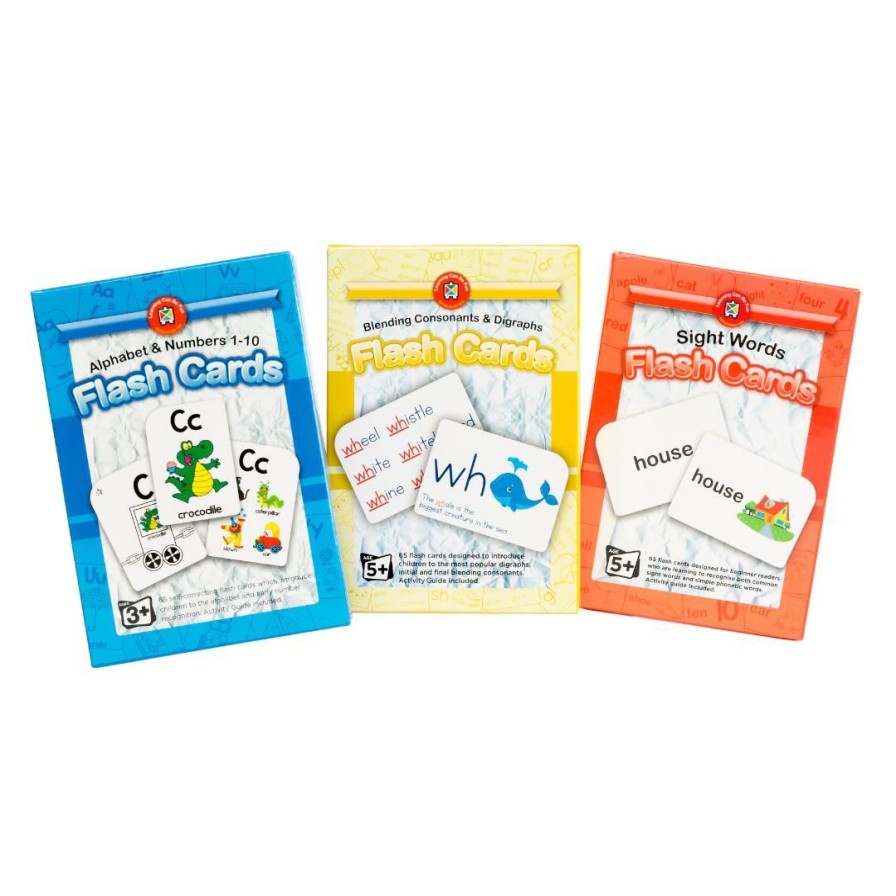 Wooden Toys ed.vantage Arts & Crafts | Literacy Flash Cards-Set Of 3