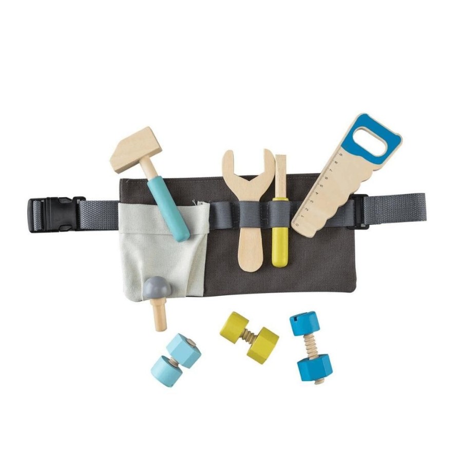 Wooden Toys Kaper Kidz Pretend Play | Tool Belt-Grey