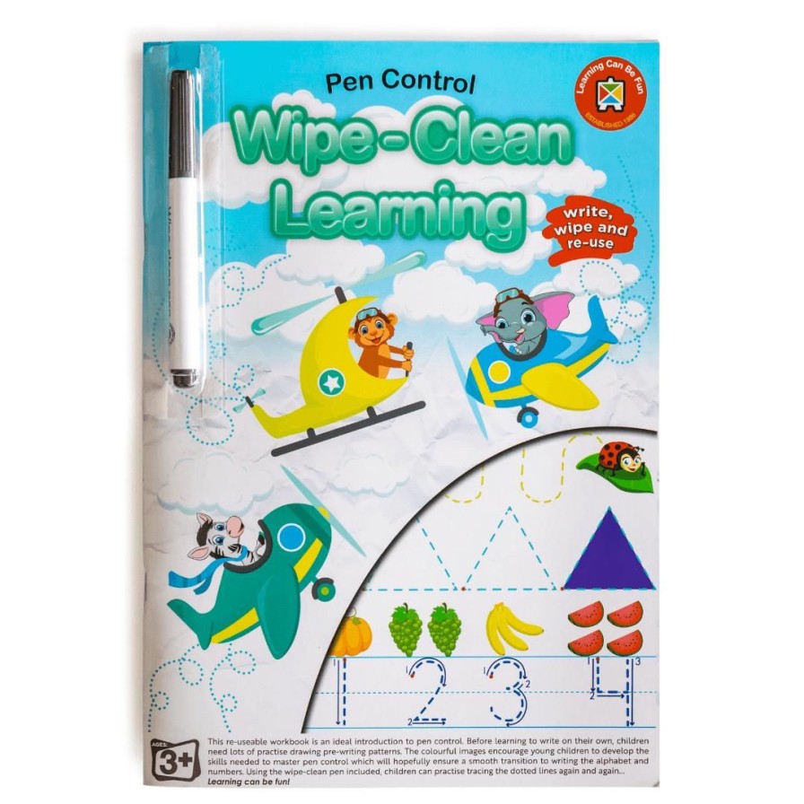 Wooden Toys ed.vantage Numeracy | Wipe-Clean Learning Book-Pen Control