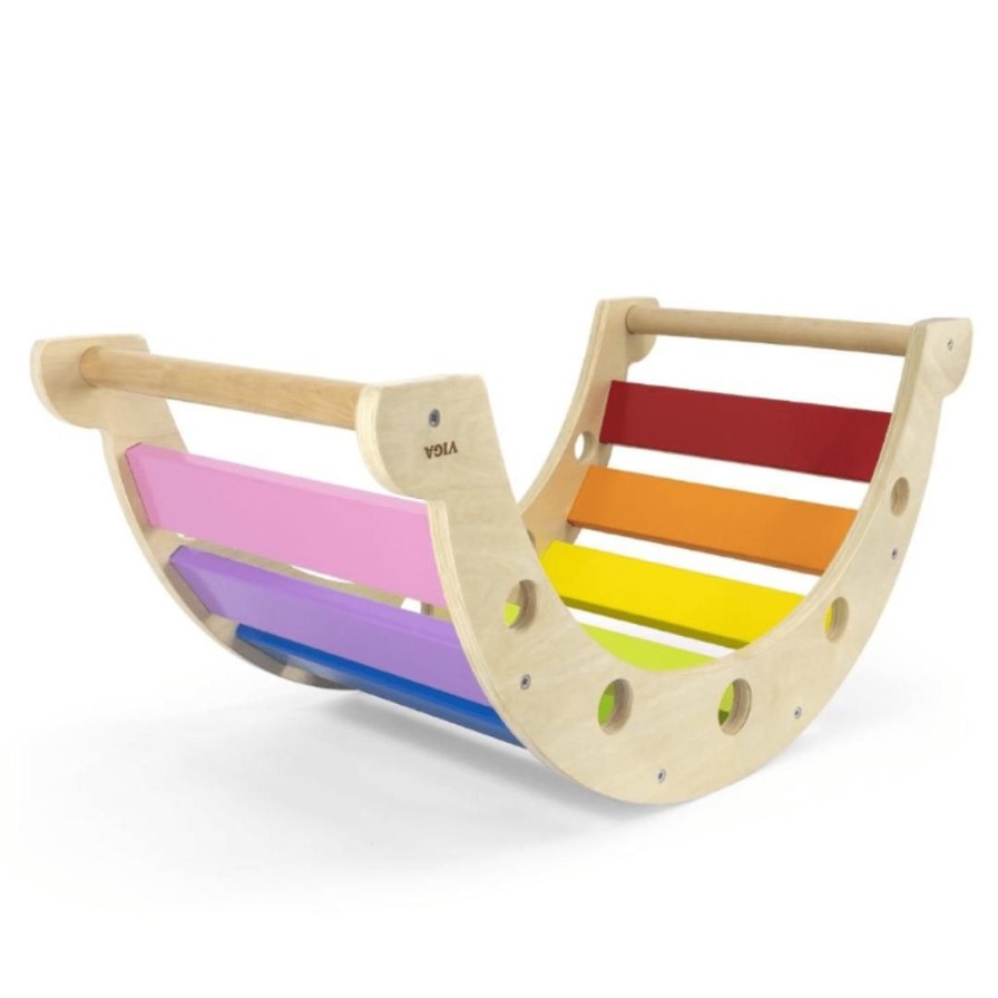 Wooden Toys Viga Baby & Toddler Puzzles | Wooden Rainbow Rocker