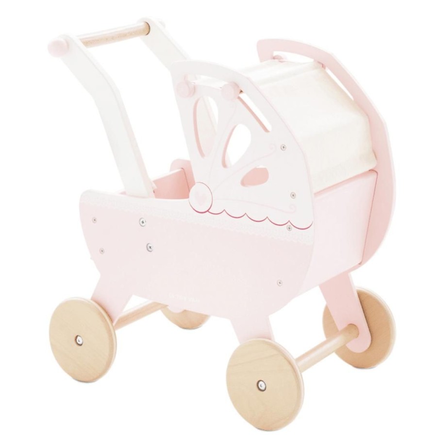 Wooden Toys Le Toy Van Montessori Toys | Honeybake Sweet Dreams Pram-Pink