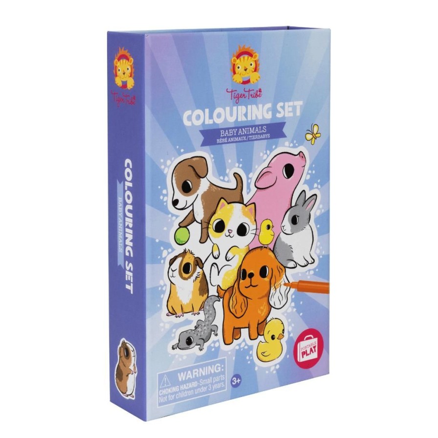 Wooden Toys CleverStuff Arts & Crafts | Colouring Set-Baby Animals