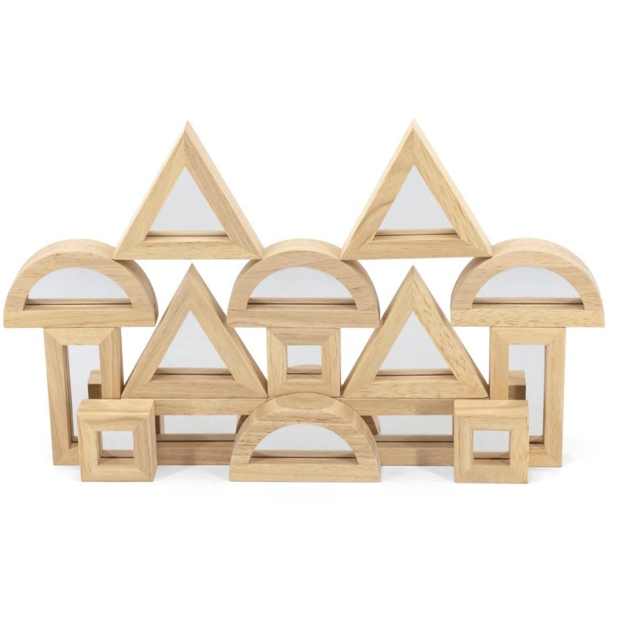 Wooden Toys Viga Fine Motor Skills | Mirror Blocks-24 Pce