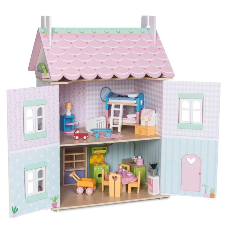 Wooden Toys Le Toy Van Pretend Play | Daisylane Sweetheart Cottage With Furniture