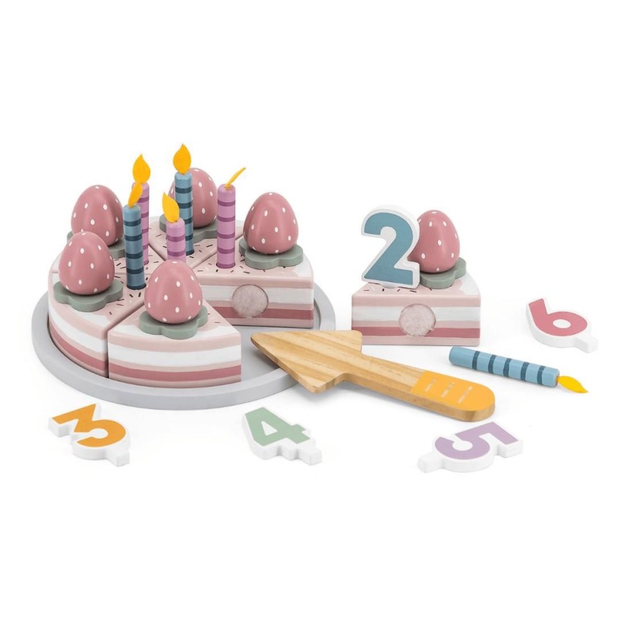 Wooden Toys Viga Montessori Toys | Wooden Cutting Birthday Cake