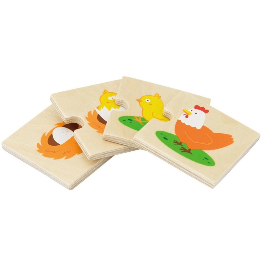 Wooden Toys Viga Baby & Toddler Puzzles | Wooden Lifecycle Puzzle Set