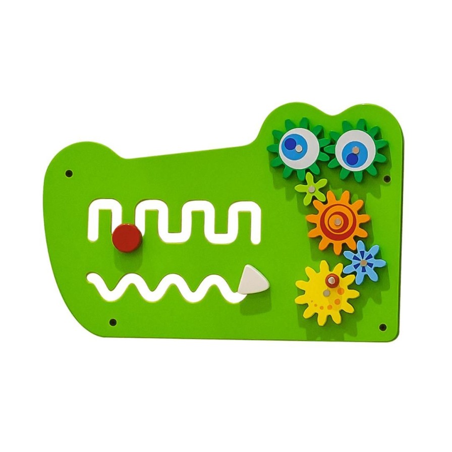 Wooden Toys Viga Magnetic Toys | Crocodile Wall Activity Centre