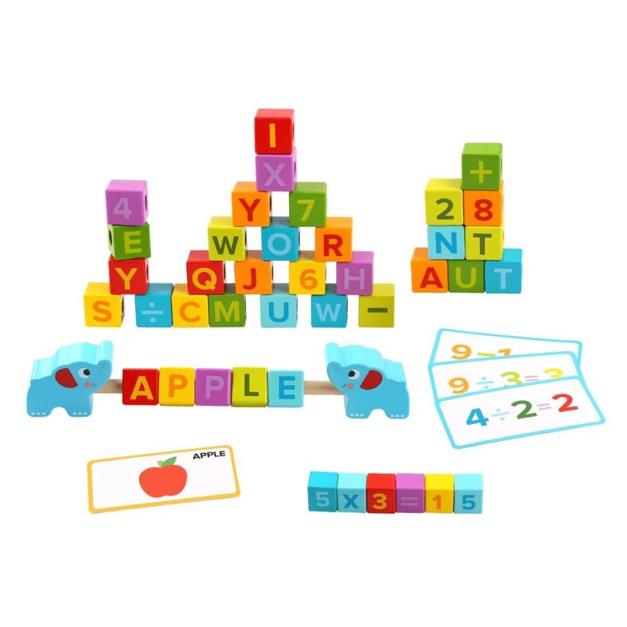 Wooden Toys Tooky Toy Flashcards | Learning Box With Beads