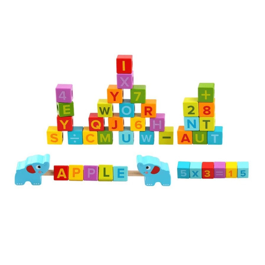 Wooden Toys Tooky Toy Flashcards | Learning Box With Beads