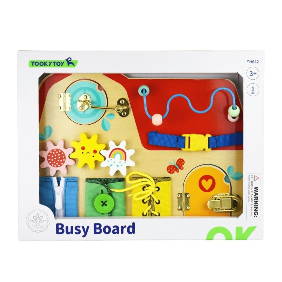 Wooden Toys Tooky Toy Baby & Toddler Puzzles | Wooden Busy Board