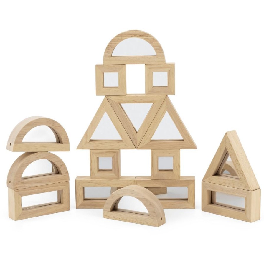 Wooden Toys Viga Building Blocks | Mirror Blocks-24 Pce