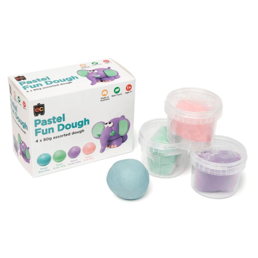 Wooden Toys ed.vantage Arts & Crafts | Pastel Fun Dough-Set Of 4