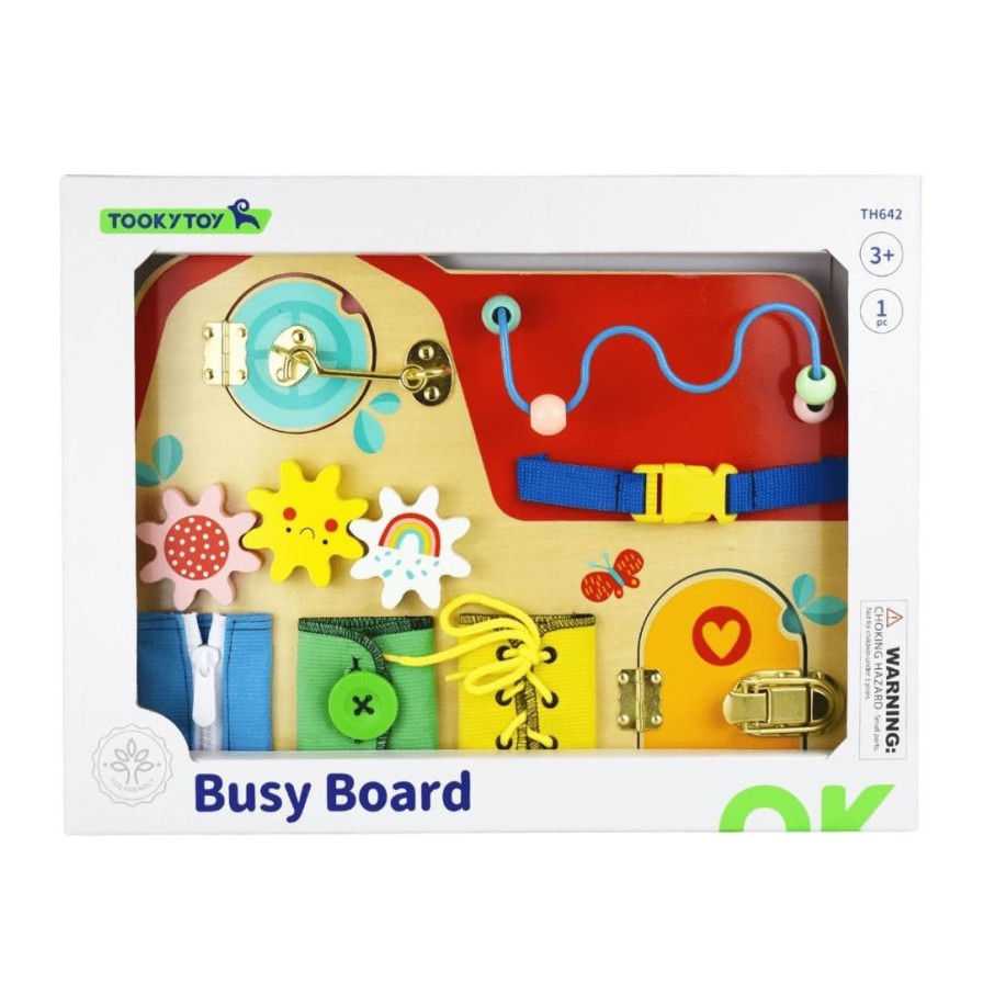 Wooden Toys Tooky Toy Gross Motor Skills | Wooden Busy Board