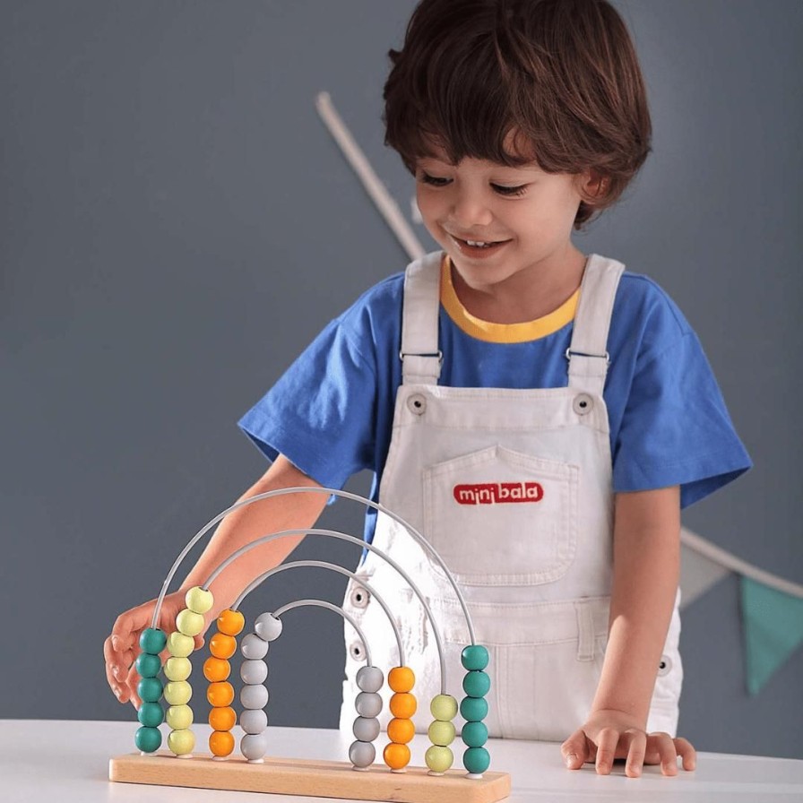 Wooden Toys Kaper Kidz Fine Motor Skills | Rainbow Abacus