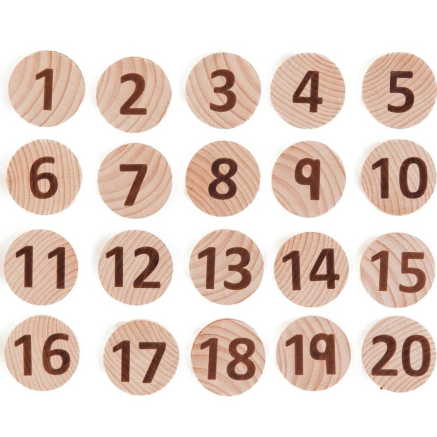 Wooden Toys Freckled Frog Fine Motor Skills | Tactile Wooden Number Set-40 Pieces