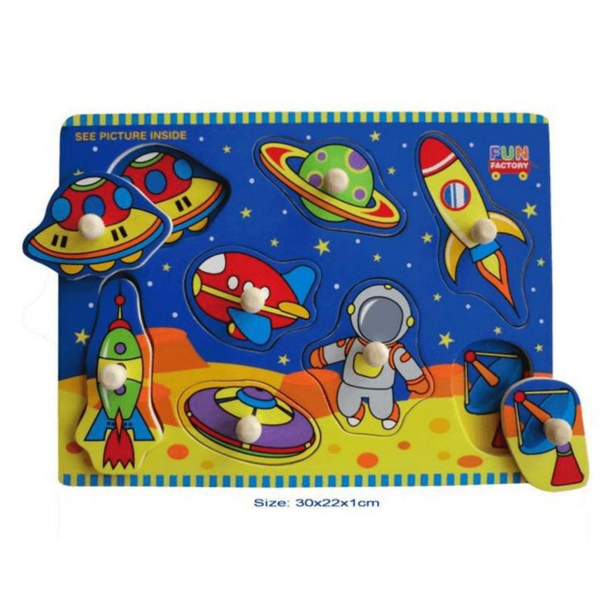 Wooden Toys La Belle Toys Jigsaw Puzzles | Space Puzzle With Knobs