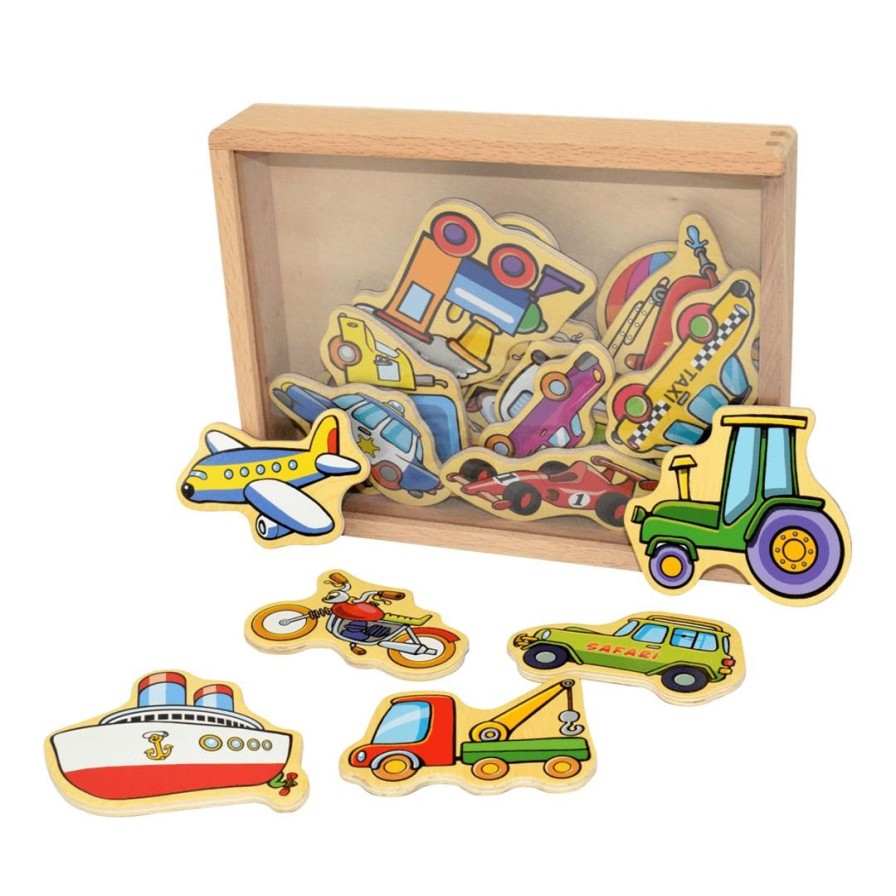 Wooden Toys Fun Factory Baby Toys & Teethers | Transport Magnets-20 Pce