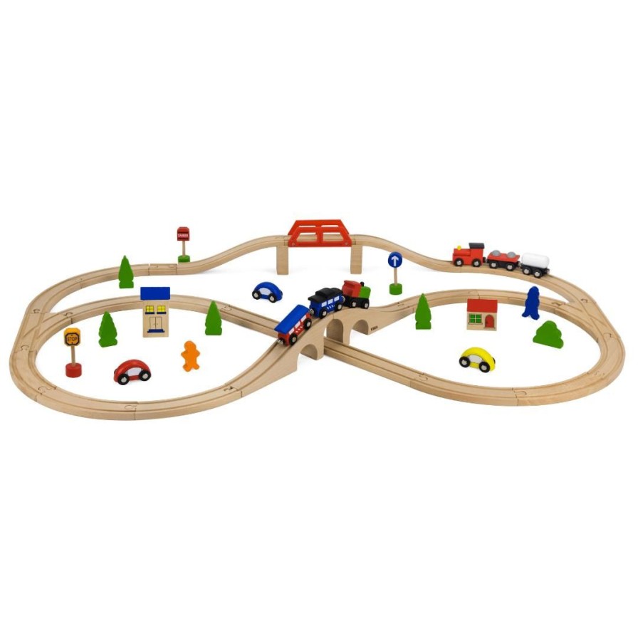 Wooden Toys Viga Fine Motor Skills | Train Set-49 Pieces