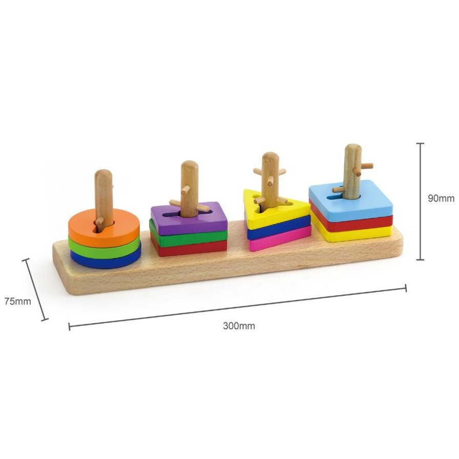 Wooden Toys Viga Puzzles | Twisting Peg Puzzle