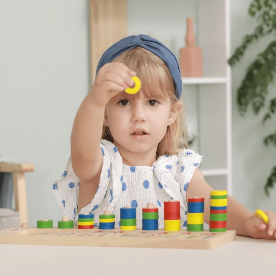 Wooden Toys Viga Numeracy | Count And Match Number Puzzle