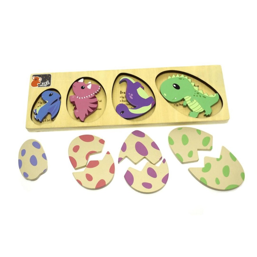 Wooden Toys Koala Dream Numbers & Letters | Dinosaur Egg Puzzle