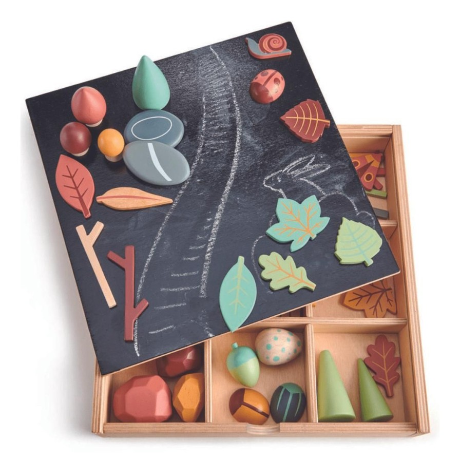 Wooden Toys Tender Leaf Toys Fine Motor Skills | My Forest Floor Set-50 Piece Set