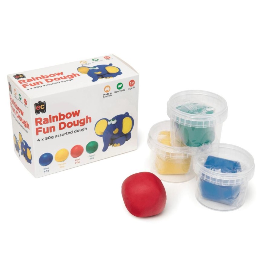 Wooden Toys ed.vantage Arts & Crafts | Rainbow Fun Dough-Set Of 4