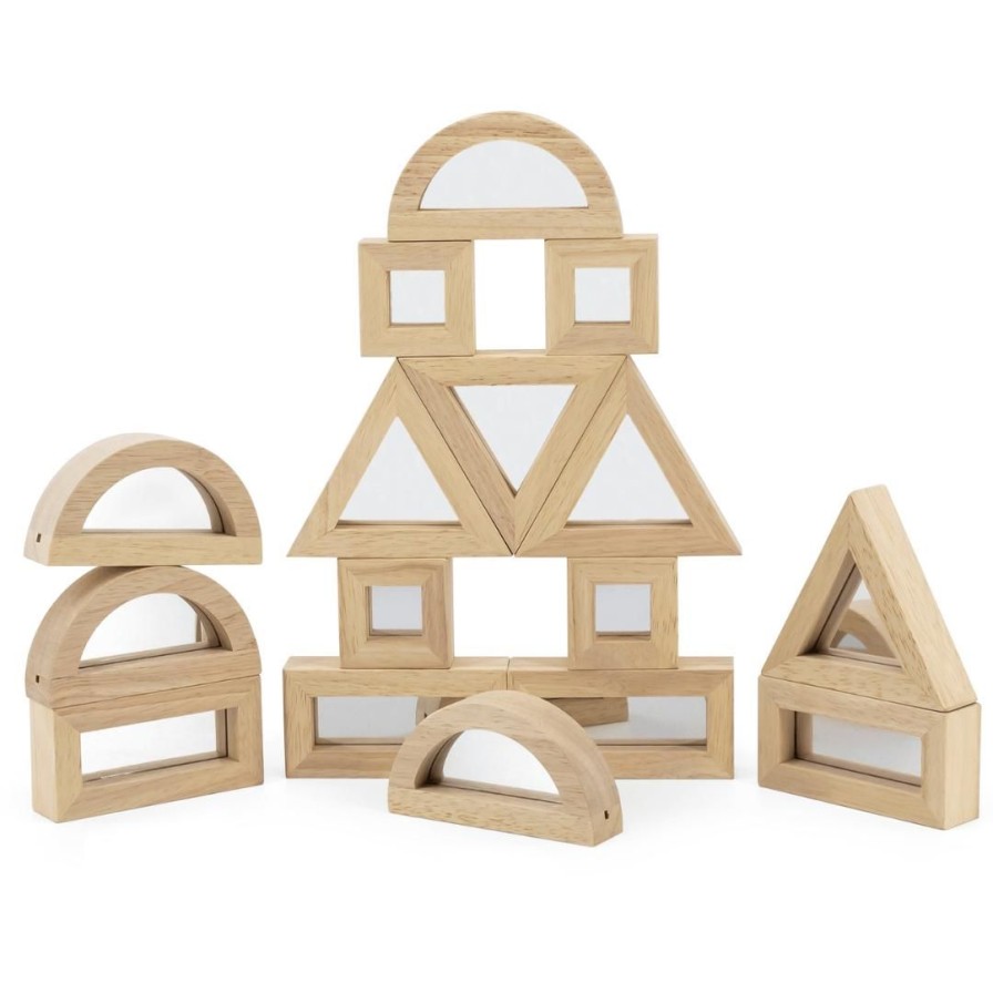 Wooden Toys Viga Montessori Toys | Mirror Blocks-24 Pce