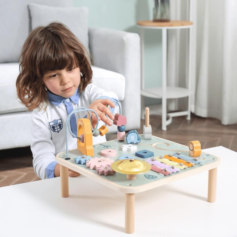 Wooden Toys Viga Baby Toys & Teethers | Pastel Multi Function Activity Table