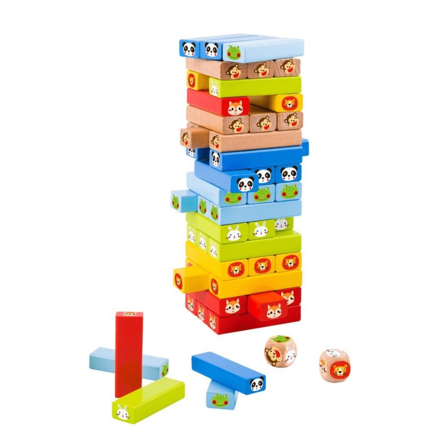 Wooden Toys Tooky Toy Building Blocks | Animal Blocks Stacking Game