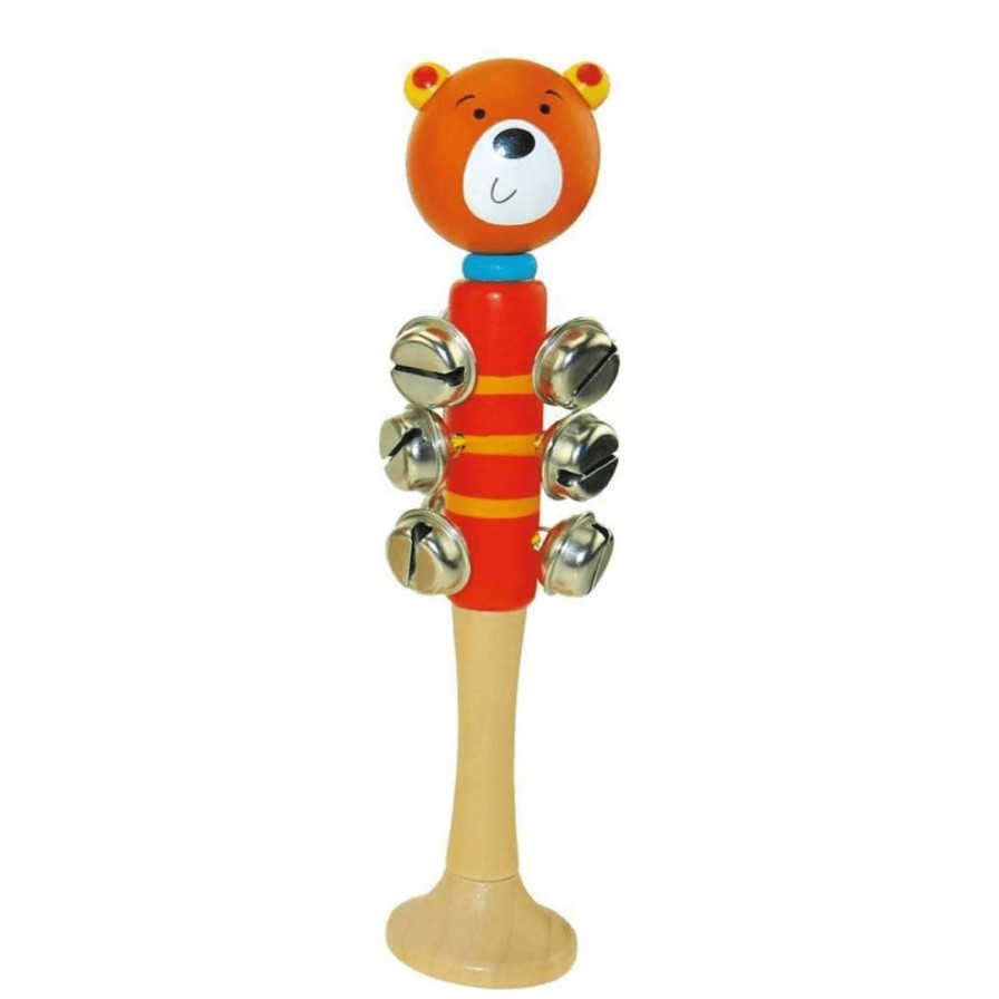 Wooden Toys Kaper Kidz Animals | Animal Jingle Bell Stick Toy