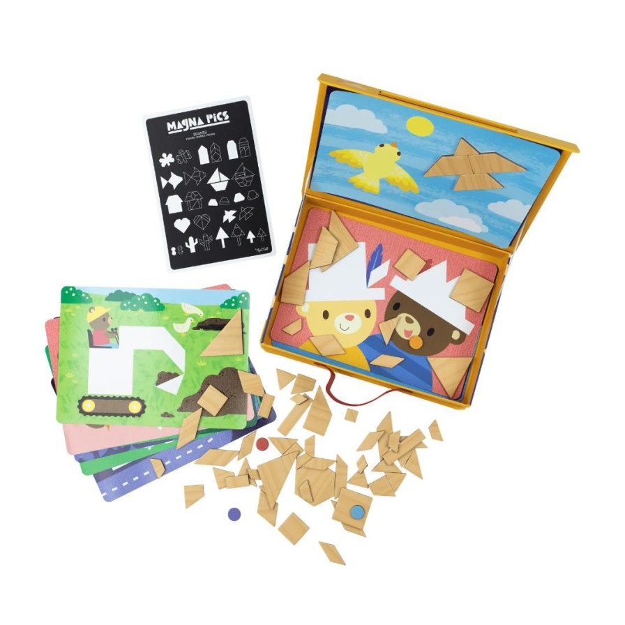 Wooden Toys Tiger Tribe Magnetic Toys | Magna Pics-Shapes