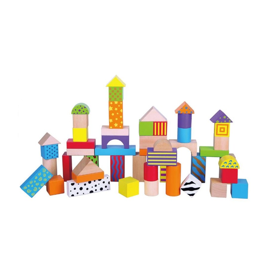 Wooden Toys Viga Shapes & Colours | Wooden Blocks 50Pce-Viga