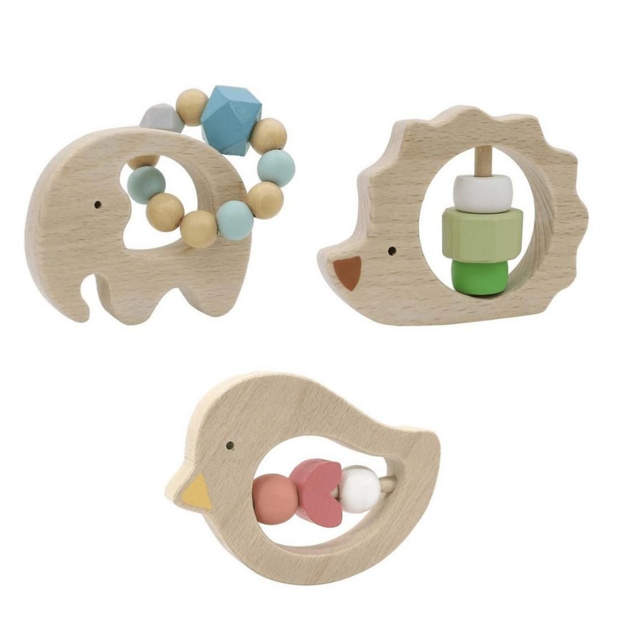 Wooden Toys Kaper Kidz Montessori Toys | Animal Rattle